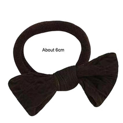 5pcs/pack Women Bow Hair Accessories Stretch Hair Band No Tie Marks Rubber Band