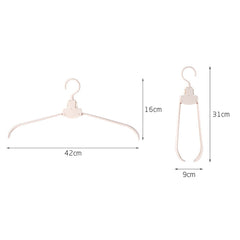 Plastic Travel Folding Hanger Portable Clothes Wide Shoulder Traceless Drying Rack
