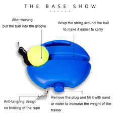 Tennis Training Device Base Set With Ball Tennis Self-Learning Rebounder