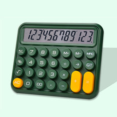 12-digit Mechanical Keyboard Calculator Cute Big Buttons Calculator, Large Yellow, Large Green, Large Pink