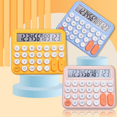12-digit Mechanical Keyboard Calculator Cute Big Buttons Calculator, Large Yellow, Large Green, Large Pink