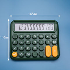12-digit Mechanical Keyboard Calculator Cute Big Buttons Calculator, Large Yellow, Large Green, Large Pink