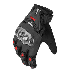 SOMAN Motorcycle Riding Anti-fall Breathable Anti-slip Carbon Fiber Gloves, M, L, XL, XXL
