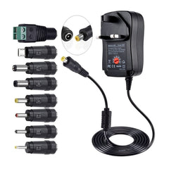 30W USB Interface Adjustable Power Adapter With Power Monitoring LED Light, US Plug, EU Plug, UK Plug, AU Plug