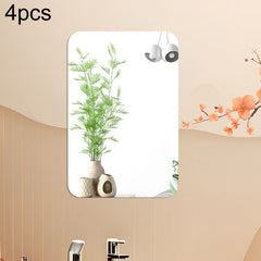Round Corner Models Rectangle Acrylic Mirror Stereo Wall Stickers Home Decoration Soft Mirror, 4pcs 15cm x 10cm, 4pcs 20cm x 13cm, 4pcs 30cm x 20cm, 4pcs 42cm x 27cm