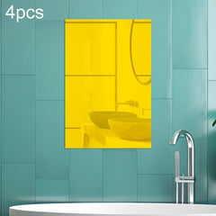 4pcs Right Angle Models Rectangle Acrylic Mirror Stereo Wall Stickers, 15cm x 10cm, 20cm x 13cm, 30cm x  20cm, 42cm x 27cm