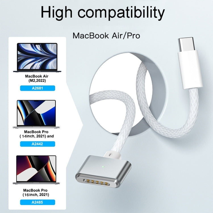 For Macbook Air/Pro Series Type-C To Magsafe 3 Braided Magnetic Cable, 2m