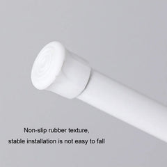 Baking Paint No Punch Curtain Telescopic Rod Hooks Support Bracket, 30cm-50cm, 40cm-70cm, 55cm-90cm, 60cm-110cm, White Hook 2pcs/set, Transparent Hook 2pcs/set