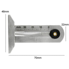 Stainless Steel Tire Tread Vernier Depth Gauge, 0-30mm, 0-50mm, 0-60mm