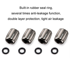 4pcs/set Metal Anti-theft Tyre Core Valve Personalised Conversion Cap, Colorful