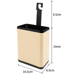 Multifunctional Car Dustbin Car Seatback Door Hanging Storage Box, Beige, Gray, Black