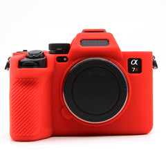 For Sony A7RV Mirrorless Camera Protective Silicone Case, Yellow, Red, Camouflage, Black, Dark Green, Coffee, White, Blue