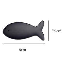 Fish-Shaped Car Metal Stickers Car Body Tail Marker Decorative Decals, Fish-Shaped