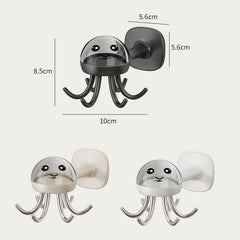 Multifunctional Six-claw 360-degree Rotating Hook Rack Kitchen Storage Seamless Punch-free Hooks