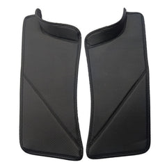 For Tesla Model Y Rear Door Built-In Sill Strip Rear Seats Anti-Kick Leather Protective Pad, Black, Carbon Fiber, TPE