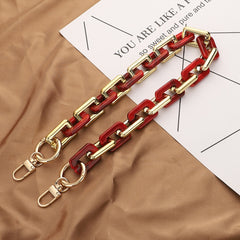 Retro Mobile Phone Chain Lanyard Tortoiseshell Acrylic Resin Bag Chain with Spacer, L205-3HS-40cm, L205-3HS -60cm, L205-3HS-120cm, L205-2HS-40cm, L205-2HS -60cm, L205-2HS-100cm, L205-LS-40cm, L205-LS-60cm, L205-LS-100cm
