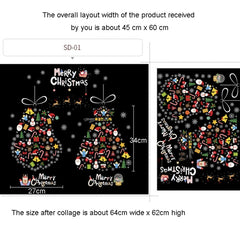 Christmas Window Decoration Poster Santa Claus Elk Snowflake Glass Wall Stickers, SD-01 45x60cm, SD-02 45x60cm, SD-03 30x90cm, SD-05 30x90cm, SD-12 30x90cm, SD-2203 30x45cm, SD-2204 30x45cm, SD-2205 30x45cm, SD-2206 45x60cm, SD-2207 45x60cm            ...
