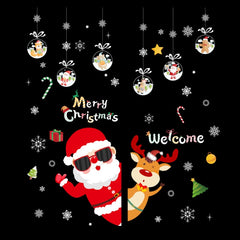 Christmas Window Decoration Poster Santa Claus Elk Snowflake Glass Wall Stickers, SD-01 45x60cm, SD-02 45x60cm, SD-03 30x90cm, SD-05 30x90cm, SD-12 30x90cm, SD-2203 30x45cm, SD-2204 30x45cm, SD-2205 30x45cm, SD-2206 45x60cm, SD-2207 45x60cm            ...