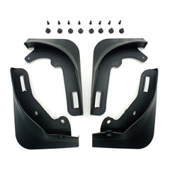 For Tesla Model Y Car Punch-Free Front And Rear Wheel Soft Rubber Mudguards, Matte Black, Carbon Fiber