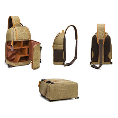 Outdoor Canvas Wear-resistant Waterproof Photography Shoulder Bag