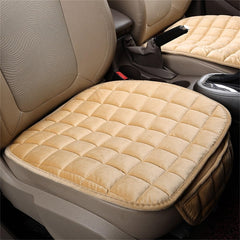 Car Winter Backless Plush Non-slip Non-binding Seat Cushion, Front Row Beige, Front Row Red, Front Row Black, Front Row Coffee