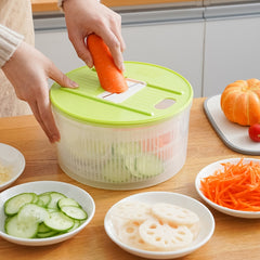 Multifunctional Vegetable Dehydrator Large Capacity Kitchen Drain Basket Household Grater Slicer, Multifunctional Dehydrator