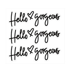 Hello gorgeous Car Stickers Inverted Rear Mirror Glass Sticker, Hello gorgeous