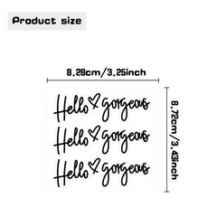Hello gorgeous Car Stickers Inverted Rear Mirror Glass Sticker, Hello gorgeous