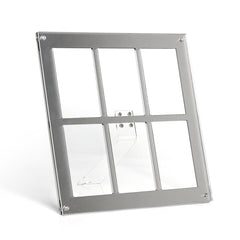 Six Palace Grid Color 3 Inch Three-Dimensional Magnet Photo Frame For Polaroids, Black, White, Fantasy, Mirror