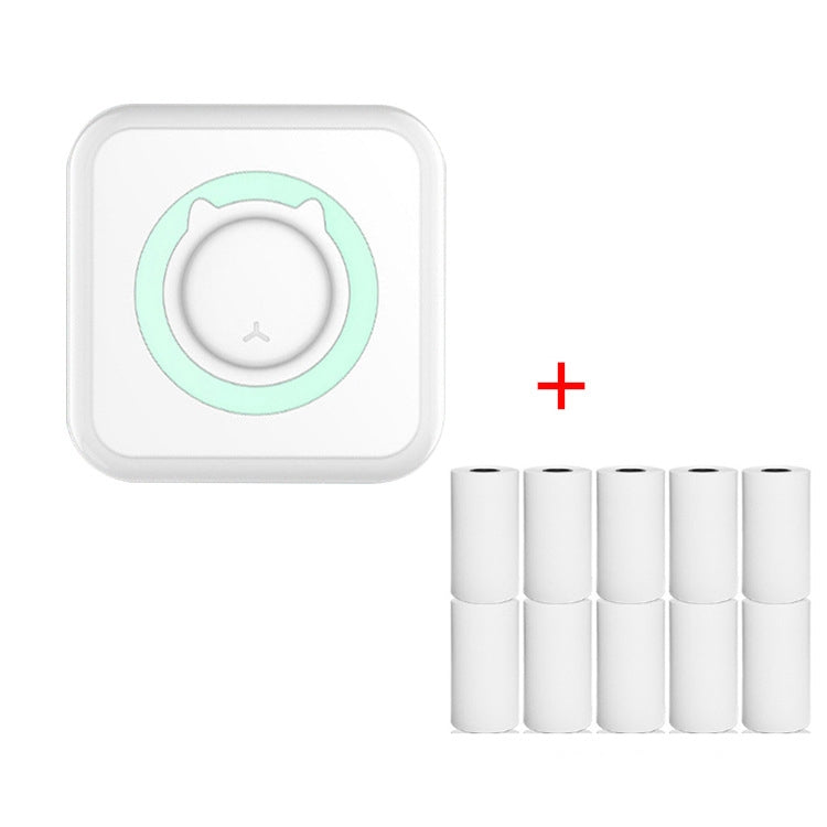 C15 Mini Student Bluetooth Inkless Photo Label Thermal Printer, Green+5 Paper, Pink+5 Paper, Green+5 Stickers, Pink+5 Stickers, Green+10 Paper, Pink+10 Paper, Green+5 Stickers+5 Paper, Pink+5 Stickers+5 Paper, Green+5 Stickers+5 Paper+3 Color Paper    ...