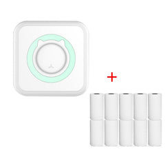 C15 Mini Student Bluetooth Inkless Photo Label Thermal Printer, Green+5 Paper, Pink+5 Paper, Green+5 Stickers, Pink+5 Stickers, Green+10 Paper, Pink+10 Paper, Green+5 Stickers+5 Paper, Pink+5 Stickers+5 Paper, Green+5 Stickers+5 Paper+3 Color Paper    ...