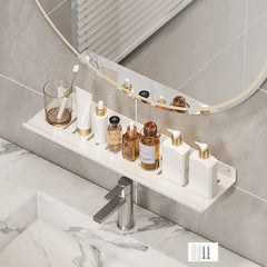 Faucet Rack Home Bathroom Vanity Shelf No Hole Storage Shelf, 30cm (White), 40cm (White), 50cm (White), 30cm (Black), 40cm (Black), 50cm (Black), 30cm (Gray), 40cm (Gray), 50cm (Gray), 50cm U-shaped (White), 50cm U-shaped (Black), 50cm U-shaped (Gray)