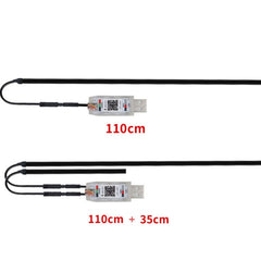 Car Interior Fiber Optic Cold Light RGB Ambient Lamp Center Phantom Footwell Atmosphere Lights, One To One 110cm, One To Two 110cm+35cm