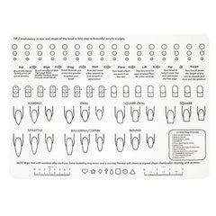 Silicone Manicure Pads Palette Practice Table Mats, 40x30x0.06cm
