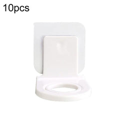 10pcs Toilet Shampoo Shower Gel Hanging Shelf No-Punch Bathroom Shelves, Transparent Patch Model, Silver Drawing Patch Model