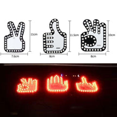 Car Interactive Finger Light Multi-function Warning Anti-rear Collision Light, Thumbs Up, Scissor Hand, OK
