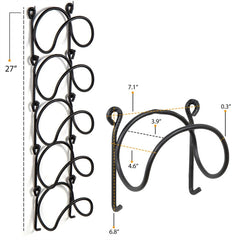 Bathroom Wall Mounted Towel Rack Multifunctional Iron Wall Mounted Wine Stand Storage Shelf