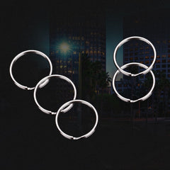 10pcs 1.5 X 25mm Key Holder Ring Metal Key Chain Charm Ring