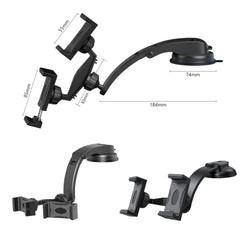 Car Dashboard Suction Cup Double Chuck Mobile Phone Holder