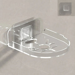 Traceless Wall Mounted Camera Bracket Home No-Punch Surveillance Rack Router Shelf, Transparent