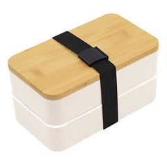 1200ml Portable Compartment Insulated Double Layer Lunch Box Microwavable Plastic Food Container, Without  Insulation Bag Black, Without Insulation Bag White, With Insulation Bag Black, With Insulation Bag White
