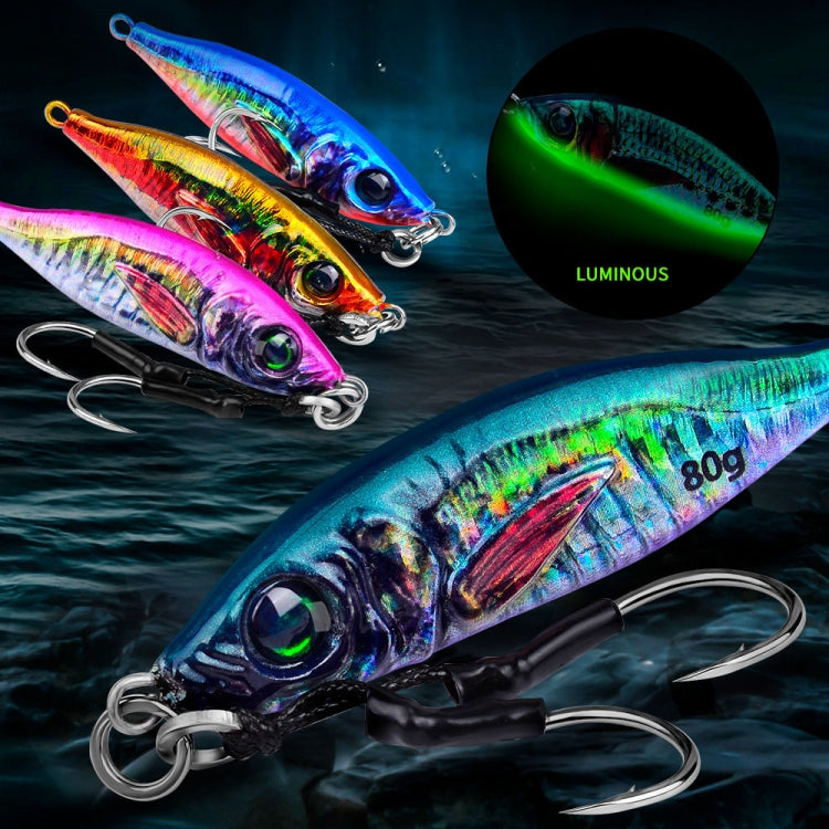 PROBEROS  LF136 Fishing Lure 3D Spray Painted Imitation Bait Long Casting Freshwater Fishing Warbler Bass Leader Lure, 30g, 40g, 60g, 80g