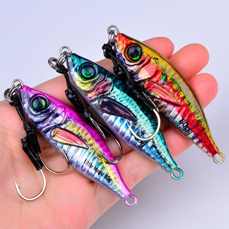 PROBEROS  LF136 Fishing Lure 3D Spray Painted Imitation Bait Long Casting Freshwater Fishing Warbler Bass Leader Lure, 30g, 40g, 60g, 80g