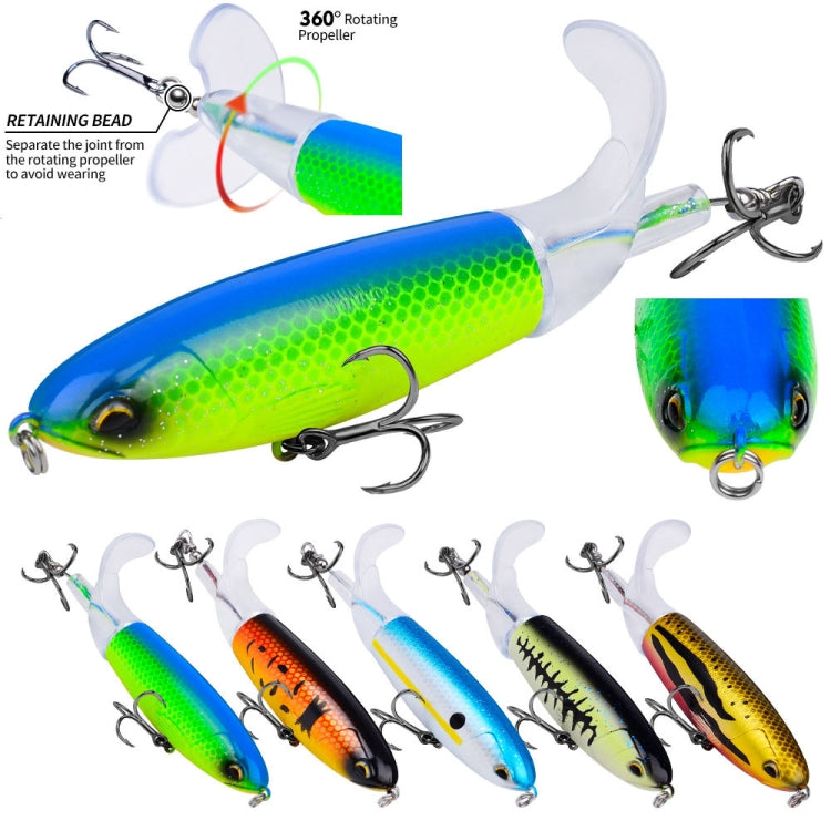 PROBEROS DW601 360 Degree Rotating Propeller Lures Topwater Tethered Tractor Floating Fake Fish Bait, 10.5cm/13.5g, 11.5cm/16.5g, 14.5cm/32.5g