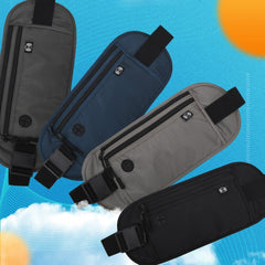 Passport Fit Invisible Waterproof Cell Phone Waist Pack Anti-theft Brush Travel Document Organizer Bag