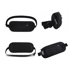 Passport Fit Invisible Waterproof Cell Phone Waist Pack Anti-theft Brush Travel Document Organizer Bag