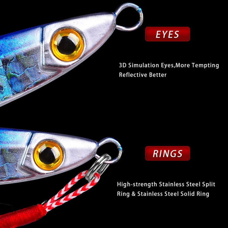 PROBEROS LF126 Long Casting Lead Fish Bait Freshwater Sea Fishing Fish Lures Sequins, 7g, 10g, 15g, 20g, 30g