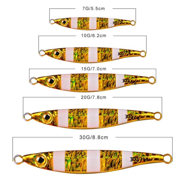 PROBEROS LF126 Long Casting Lead Fish Bait Freshwater Sea Fishing Fish Lures Sequins, 7g, 10g, 15g, 20g, 30g