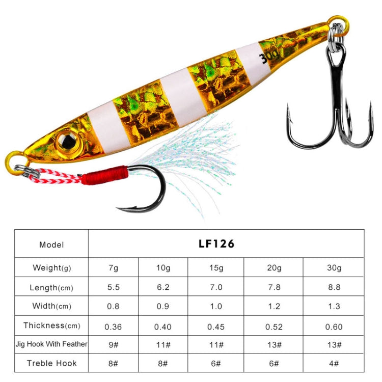 PROBEROS LF126 Long Casting Lead Fish Bait Freshwater Sea Fishing Fish Lures Sequins, 7g, 10g, 15g, 20g, 30g