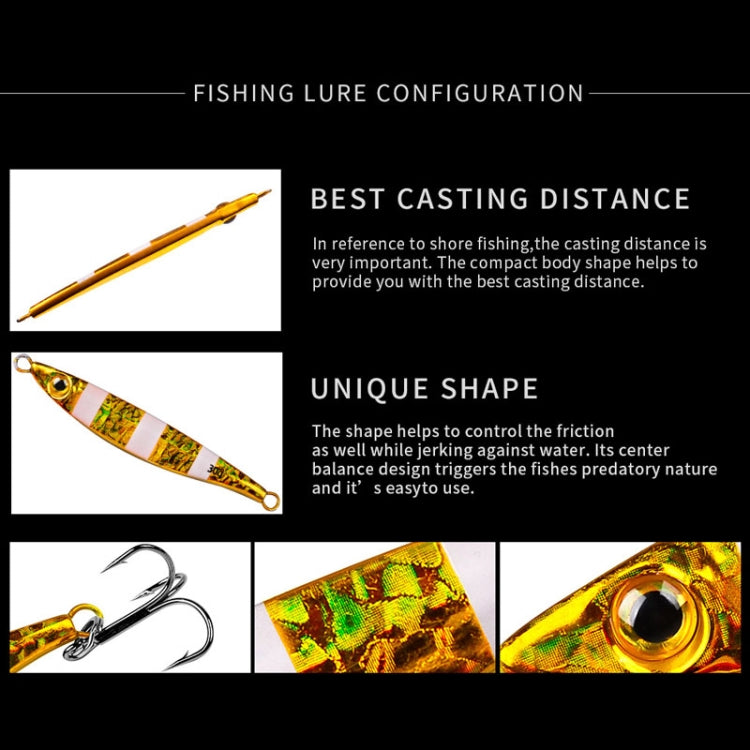 PROBEROS LF126 Long Casting Lead Fish Bait Freshwater Sea Fishing Fish Lures Sequins, 7g, 10g, 15g, 20g, 30g